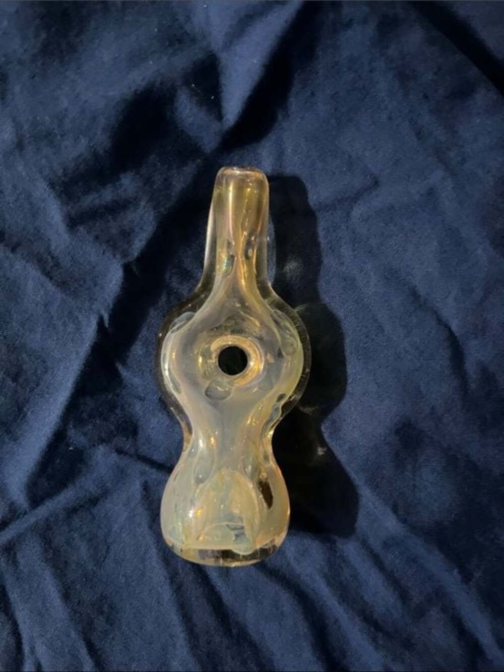 Clear Iridescent Glass Hand Piece